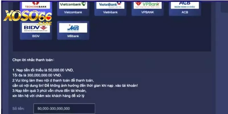 Lưu ý liên kết ngân hàng ngay sau khi đăng ký xoso66